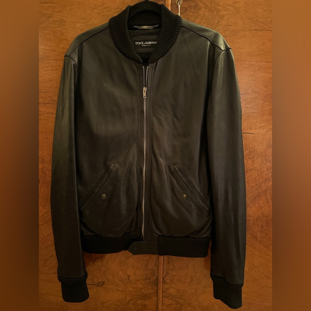 Dolce and Gabbana men's leather jacket